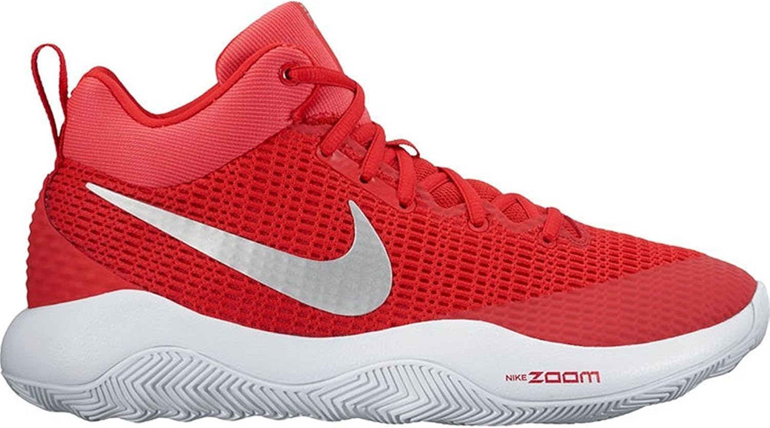 Amazon.com | Nike Men's Zoom Rev TB Basketball Shoes Red/Metallic Silver-White Size 3.5 | Basketball