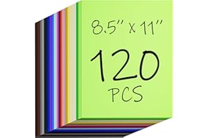 CreGear 120 Sheets Colored Cardstock Cardstock 8.5 x 11 Cardstock Paper, Cardstock 120gsm/32lb Card Stock Construction Paper, Card Stock Paper for Card Making, Crafting, Scrapbooking, Party Decors