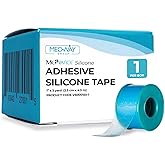 MedVance Silicone Adhesive Medical Tape, Scar Sheet,1" x5' (1 Pack) | Medical Grade &amp; Waterproof - Mouth Tape For Sleeping - Eyelash, Cpap Tape &amp; Wound Care Use - Gentle On Skin - Breathable