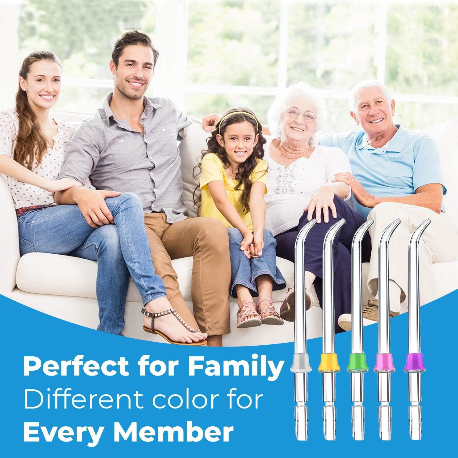 Flosser Replacement Tips for Waterpik Water Flosser, Reach Flosser Refill Heads Replacement Heads for Waterpik, Compatible with Waterpik Oral Irrigator & Dental Flosser, Orthodontic Tips: Health & Personal Care