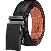 maikun Ratchet Belts for Men, Silde Leather Belts for Men with Automatic Buckle 35mm Wide