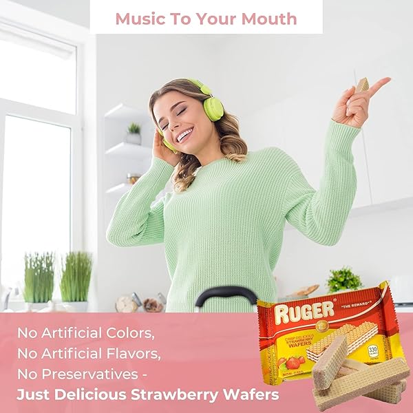 RUGER WAFERS AUSTRIAN STRAWBERRY WAFERS, 2.125 OUNCE (PACK OF 12) – DELIGHTFULLY CRISP AND CREAMY STRAWBERRY TREATS WITH NATURAL INGREDIENTS AND EXTENDED FRESHNESS, IDEAL FOR SNACKING, DESSERTS, AND ANYTIME ENJOYMENT
