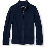 The Children's Place Boys' Uniform Zip Up Mock Neck Sweater