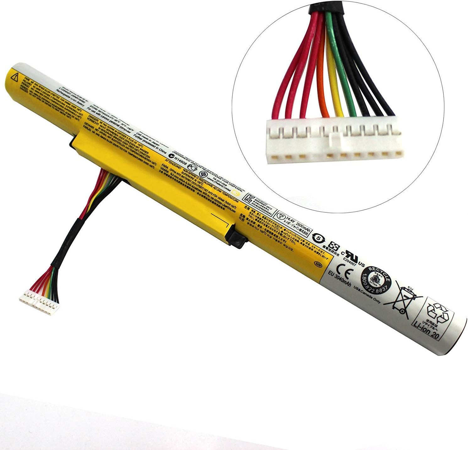 GreatCell L12S4K01 L12L4K01 14.8V 48Wh 3350mAh Replacement Battery Compatible with Lenovo Ideapad L12S4E21 L12M4E21 L12M4K01 4INR19/66 Z400 Z400A Z500 Z500A P500 Series