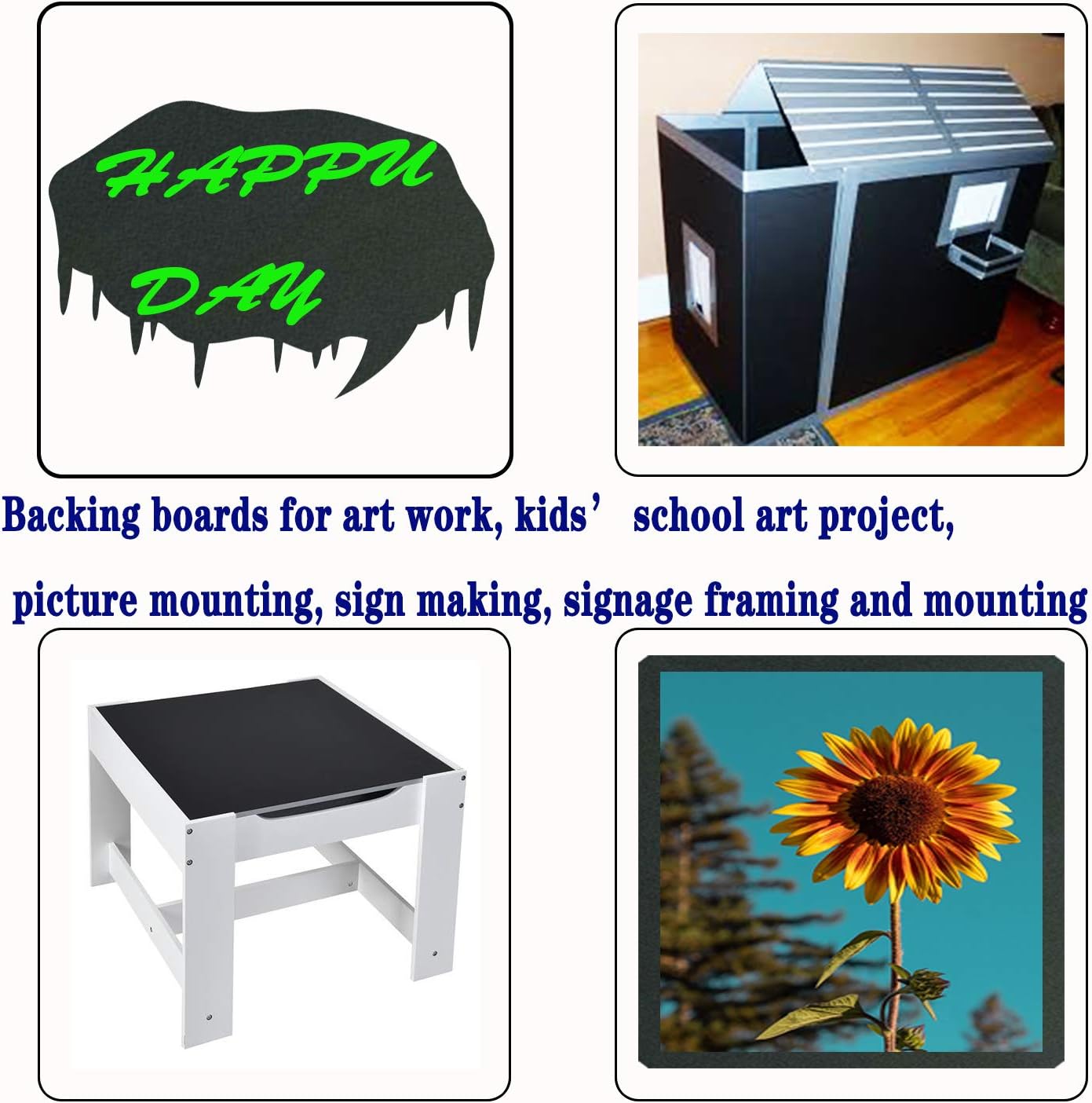 15Pack Foam Core Board, 11”x15” Black Foam Board, 3/16” / 5MM Thick Mat Board Center, Foam Backing Boards for Mounting Photographs and Artwork, 3-D Modeling, Signage, Poster Making : Office Products