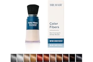 TRUHAIR Color Fibers Root Coverage & Density Booster | Quick-Apply Touch Up Hair Color | Natural Matching, Gray Hair Cover Up - 11 Colors Available (Blonde)
