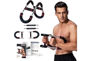 MUZMDNI Twister Arm Trainer Equipment Adjustable Spring Workout Bar Fitness, Forearm Triceps Chest Enhanced Exercise Strengthener, Upper Body Strength Training Machine for Men