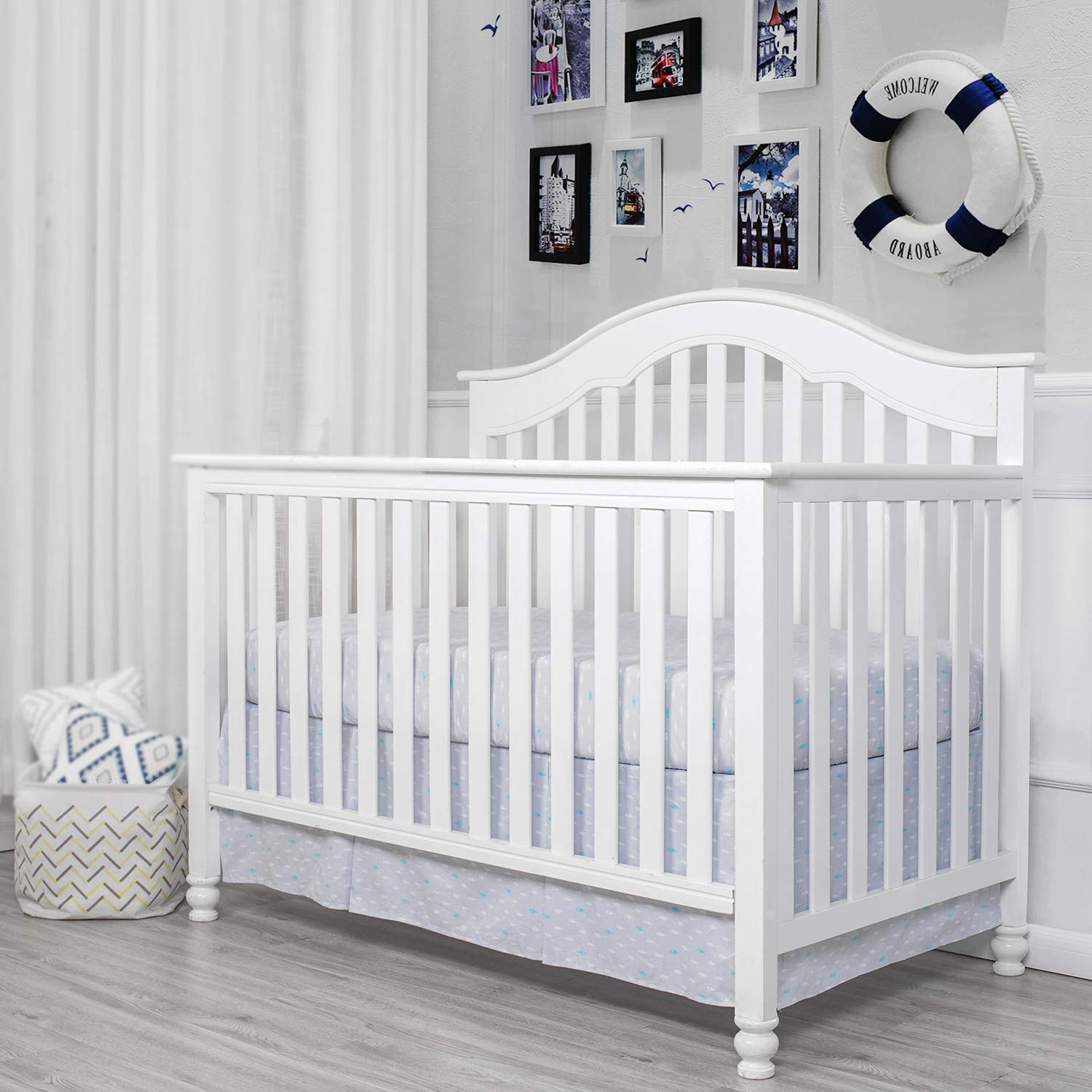 100% Natural Cotton Nursery Crib Bedding Skirt for Baby ...