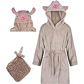 Rising Star Baby Toddler Robe Or Kids Robe for Girls and Boys - Kids & Baby Bath Robe Spa Set with Washcloth or Slippers