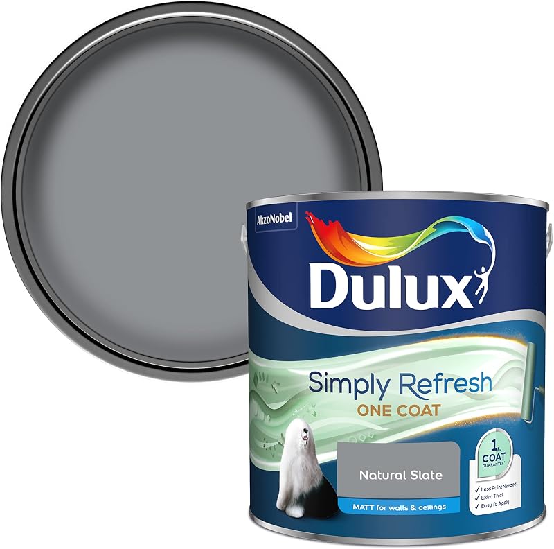 Dulux Simply Refresh Matt Emulsion Paint Natural Slate 2.5 l Pack 1