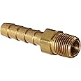 Anderson Metals 57001-0402 Brass Hose Fitting, Adapter, 1/4" Barb x 1/8" NPT Male Pipe