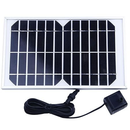 Moligh doll Solarenergie Wasserpumpe Panel fuer Brunnen Teich 12V 500L/H