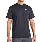 Reebok Mens Strike Short Sleeve Crewneck T-Shirt, Standard Fit, Lightweight Stretch Poly Jersey Fabric