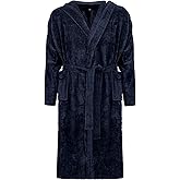 Abstract Cotton Mens Bathrobe- Terry Cloth Towel Robe for Men/Teens/Kids- Hooded Robes with Velour Finish - 100% Cotton