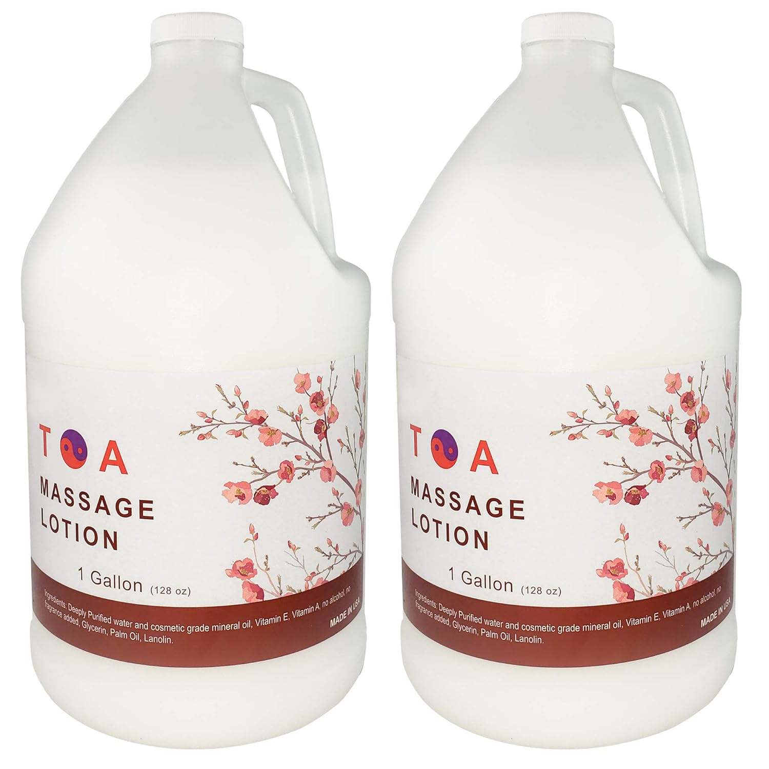 TOA Natural Massage Lotion for a Relaxing Massage Hydrating Unscented Product 1 Gallon Bottle : Beauty