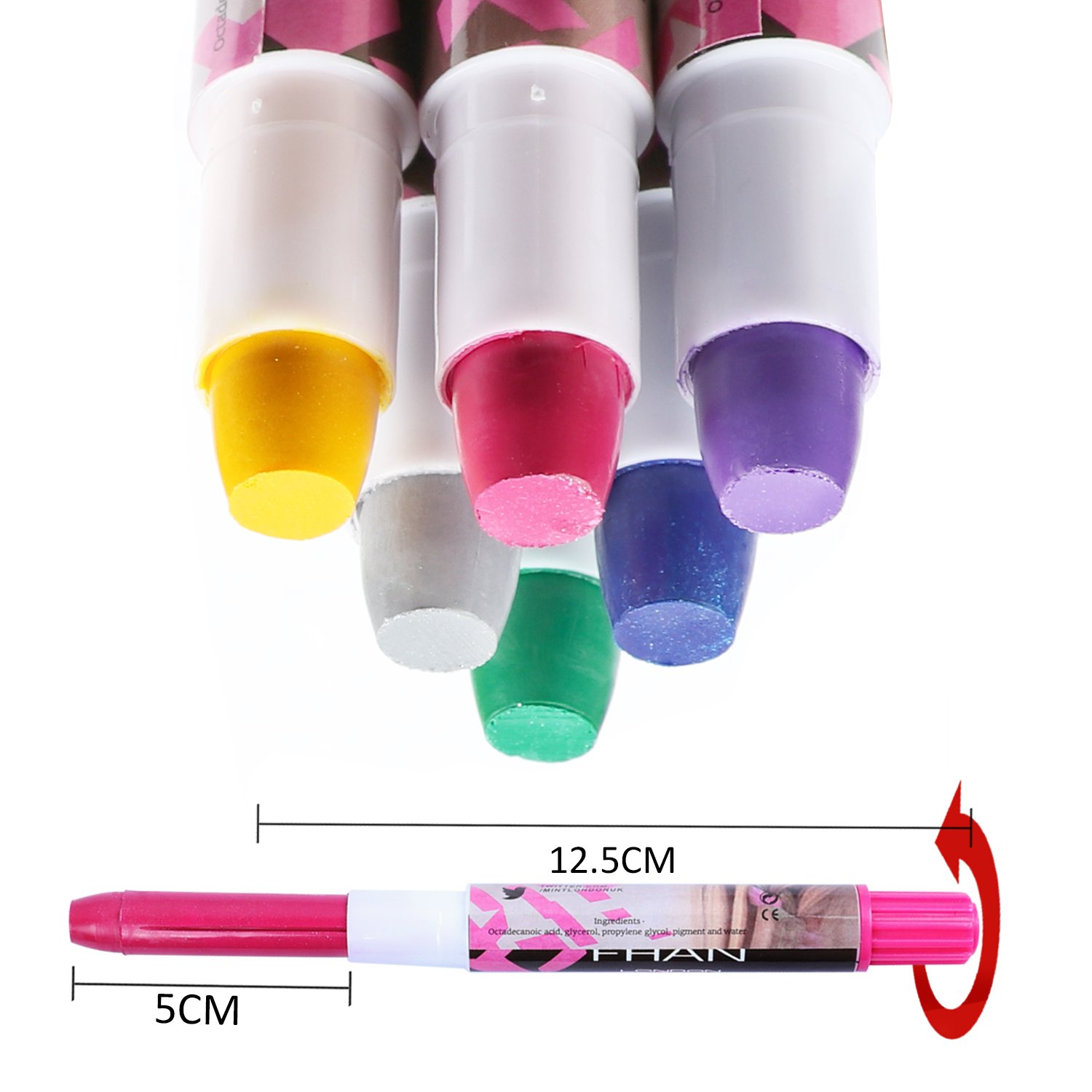 Girl Hair Chalk Set - XIAO MO GU Temporary Hair Color for Kids Girl, Hair Dye Set Toys Gifts for Girls Teens Adults Party or Cosplay DIY, 6 Colors