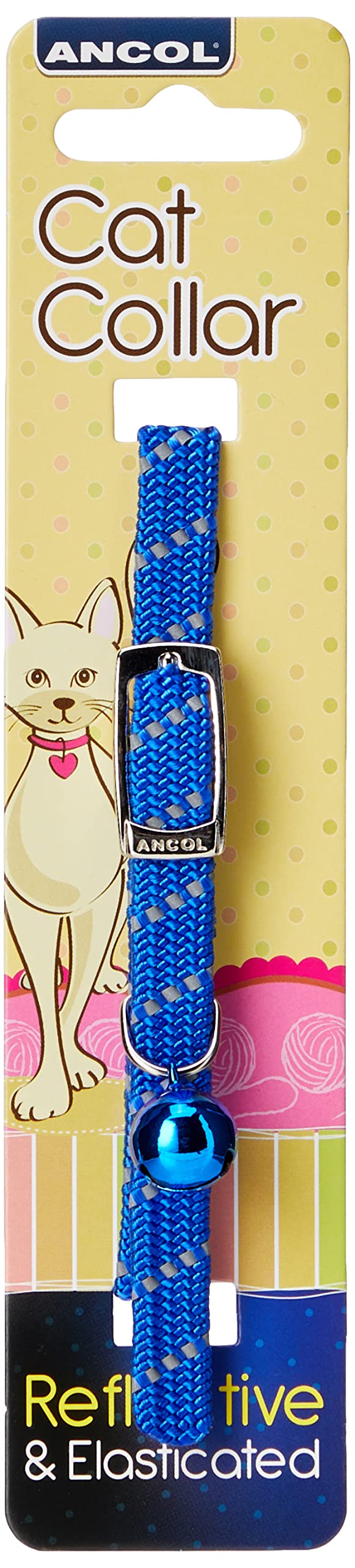 Ancol Reflective all-elastic Cat Collar Blue โ image 1