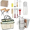 Beekeeping Supplies - 15Pcs Beehive Starter Kit, Bee Smoker Kit for Beekeeping-All Beekeeping Tools and Equipment, Bee Keeping Supplies for Beginners and Professionals