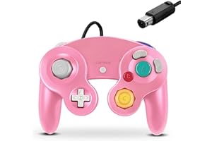 FIOTOK Gamecube Controller, Classic Wired Controller for Wii Nintendo Gamecube (Pink)