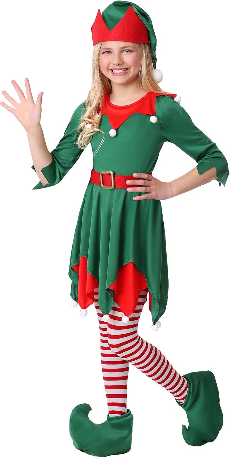 girls elf dress