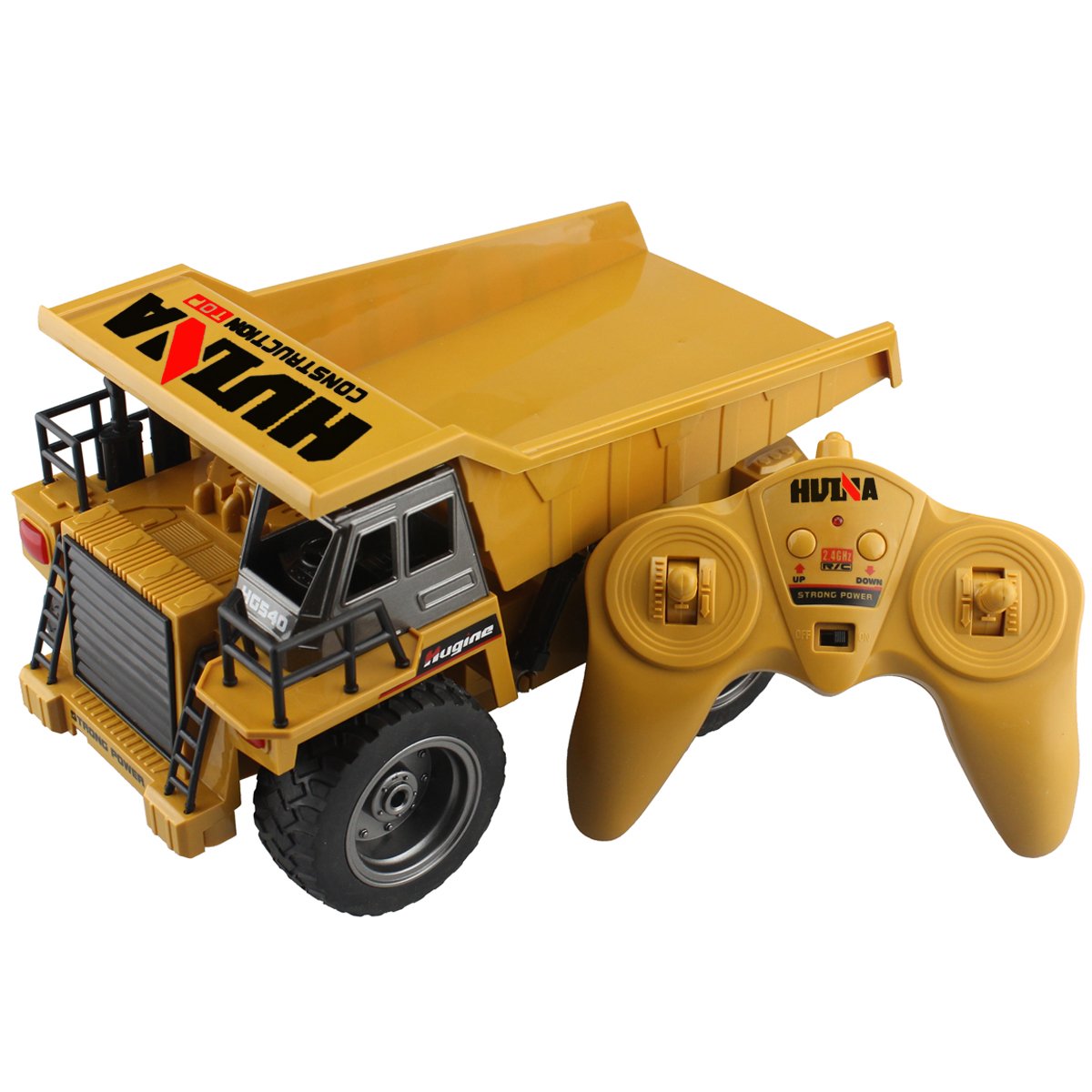 fisca RC Truck 6 Ch 2.4G Alloy Remote Control Dump Truck 4 Wheel Driver