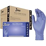 1st Choice Light Indigo Nitrile Disposable Exam Grade Gloves, 3 Mil, Latex and Powder-Free, Textured, Medium, Case of 1000