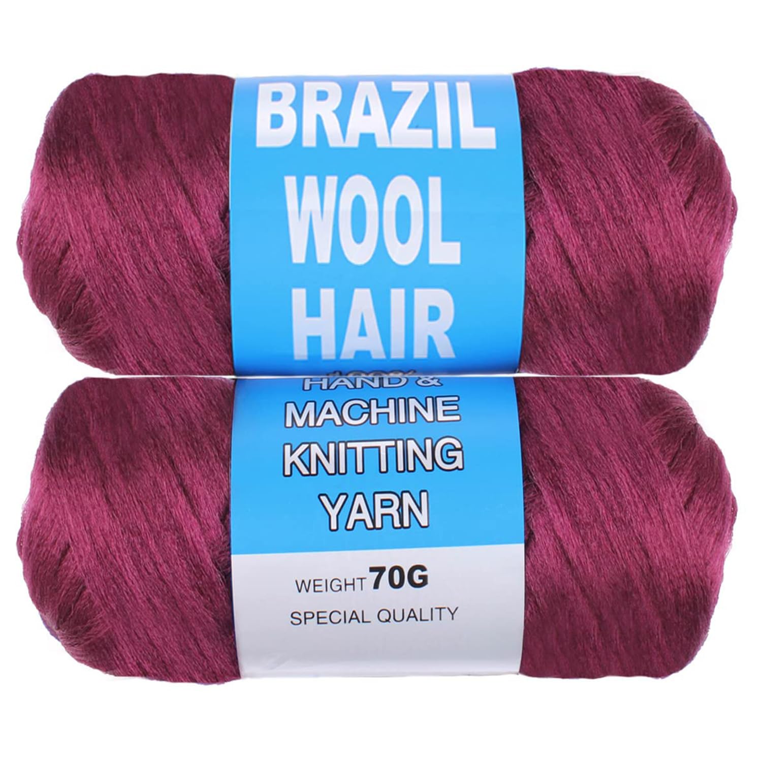 Mscat Brazilian Wool Hair Yarn for Crochet, Braiding, Twist, Warps, Senegalese Twisting, Jumbo Braids, Faux Locs, Box Braids - 70G/Roll (Bug#) — image 1
