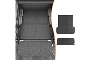 powoq Truck Bed Mat Compatible with 2022-2025 Ford Maverick Tailgate Mat Truck Bed Liner Tailgate Protector All Weather Replacement for 2022-2024 2025 Ford Maverick Accessories(Bed Mat+Tailgate Mat)