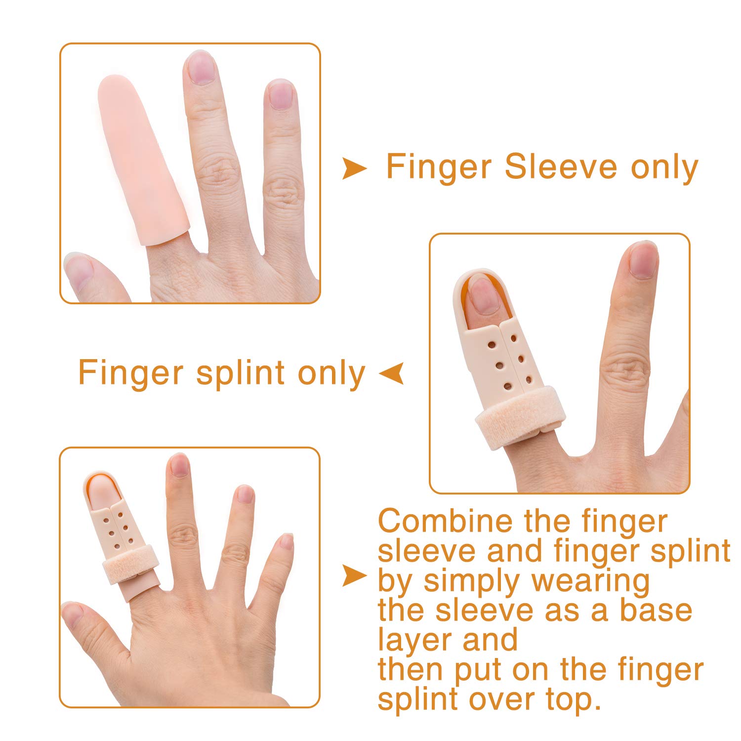 Finger Splint Brace, Mallet Finger Splints Pinky, Plastic Finger