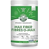Manitoba Harvest Hemp Yeah! Organic Max Fibre Protein Powder, Unsweetened, 454g; with 13g of Fibre, 13g Protein and 2.5g Omeg
