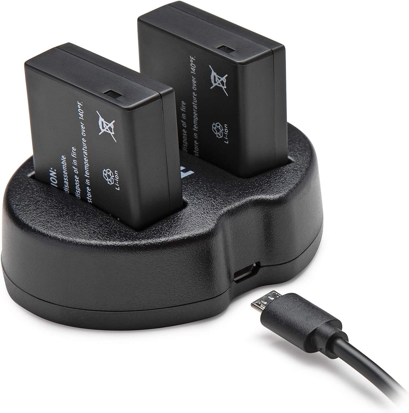 Koah PRO 2-Pack 1100mAh Battery and Dual Charger compatible with Panasonic DMW-BLG10