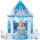 Girls Frozen Play Tent for Kids: Pop Up Baby Castle Playhouse Tent - Blue Children Tent Indoor and Outdoor Toys for Toddlers Birthday Gift