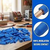 Grapelet 100x Blue Spade Connector Insulated Crimp Terminals 1.1mm–2.6mm view 3
