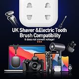 AUNNO Double Shaver Plug Adaptor UK 2500W 2 Way 10A Fuse CE UKCA view 7