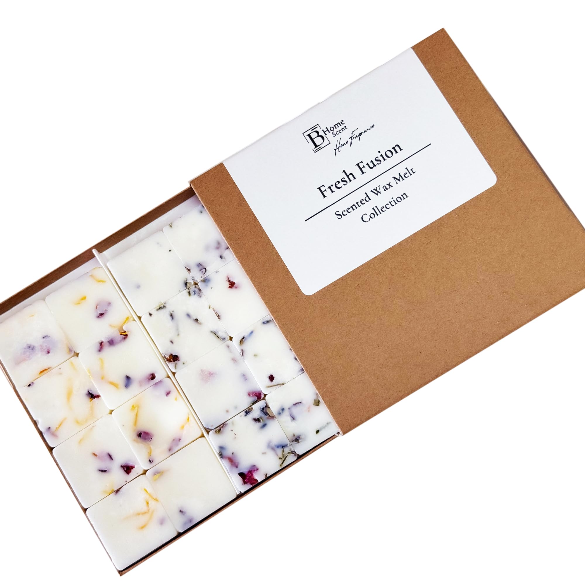 Fresh Fusion Wax Melt Collection – 16 Botanical Soy Wax Melts (12g Each), Long-Lasting Fresh Linen & Fresh Unstopable, Laundry Inspired Scents – Handmade in UK, Up to 160 Hours Burn