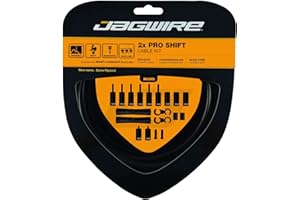 Jagwire - 2X Pro Universal Gear Shift Kit | for Road, MTN and Gravel | Compatible with SRAM and Shimano Gears, Polished Stain