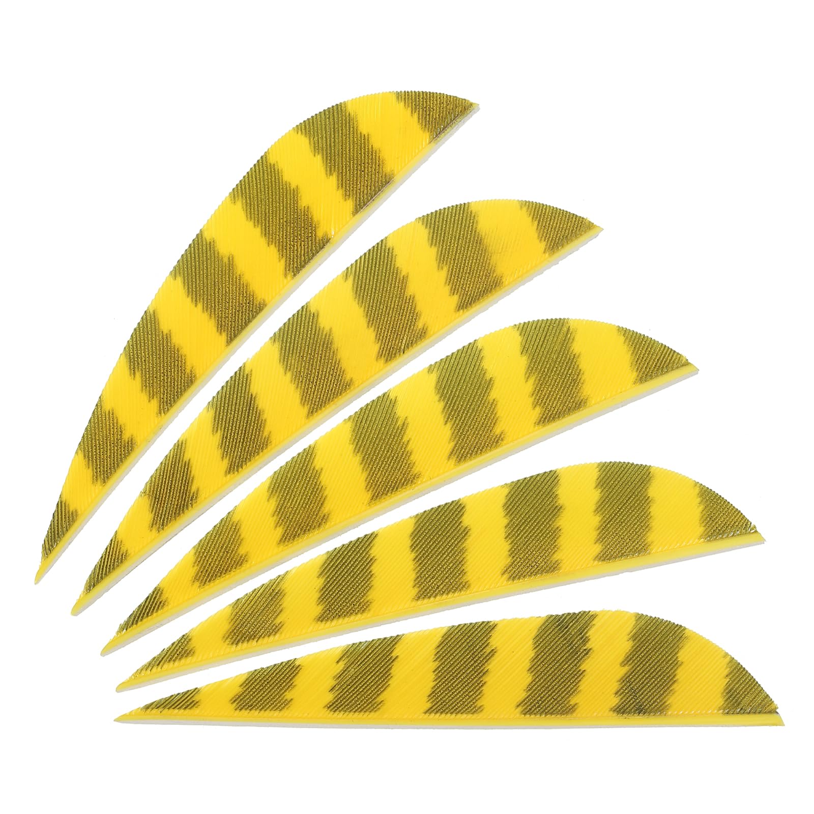 PATIKIL Shield Cut Vanes, 20 Pack 3 Inch Arrow Fletch Turkey Feather Fletch Right Wing Fletching for DIY Target Shooting, Yellow