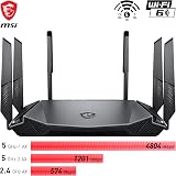 MSI RadiX AX6600 Wi-Fi 6 Tri-Band Gaming Router 6600 Mbps view 3