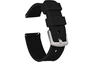 GadgetWraps 20mm Gizmo Watch Silicone Watch Band Strap with Quick Release Pins – Compatible with Gizmo Watch, Samsung, Pebble – 20mm Quick Release Watch Band (Black, 20mm)