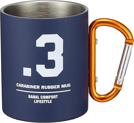Amazon Co Jp lオリジナル カラビナマグ ラバー ネイビー ゴールド ホーム キッチン