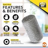 SOL 48pk Steel Wool Pads Fine Wire Wool for Polishing Buffing Rust Removal view 4