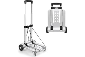KEDSUM Foldable Aluminum Panel Hand Truck, Portable 270 lbs Lightweight Utility Cart for Travel, Shopping, Office Use