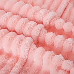 Linecooo Light Pink Fleece Throw Blanket