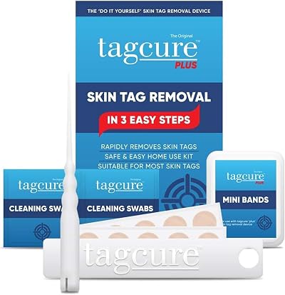 TagCure Skin Tag Removal Kit - Includes 10 Tag Bands, 10 Swabs & 10 Plasters