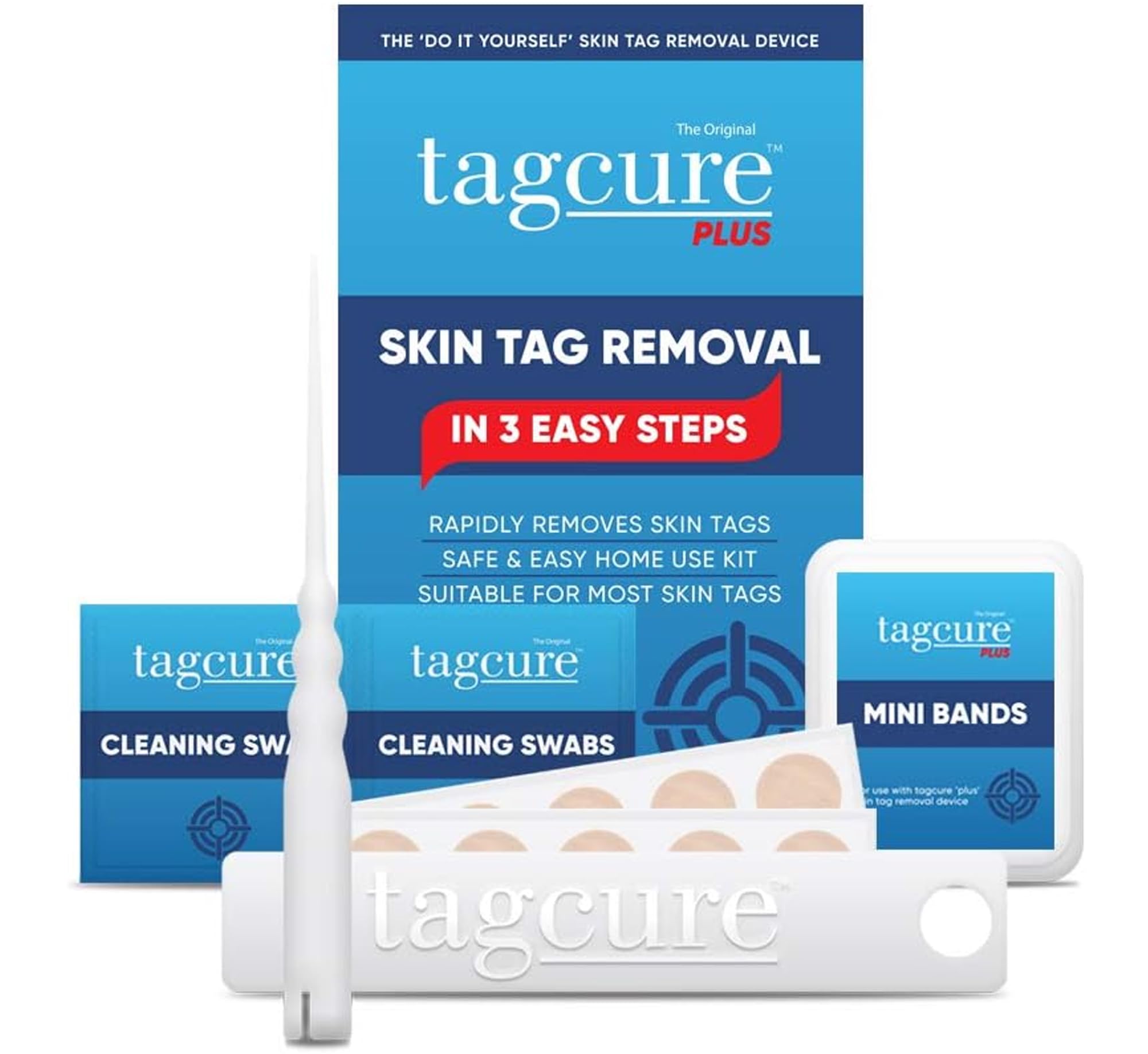 Tagcure Skin Tags Remover Kit for Easy Wart, Mole & Skin Tag Removal at Home (2. 'Plus' Device (Suitable for Skintags 0.5cm or Larger))