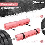 NEALFIT Barbell Pad Squat Pad for Squats Pink - Foam Foam Density view 5