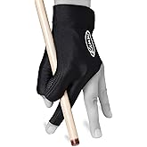 KAMUI Billiard Glove - Quickdry - for Left Hand (Black, XX-Large)