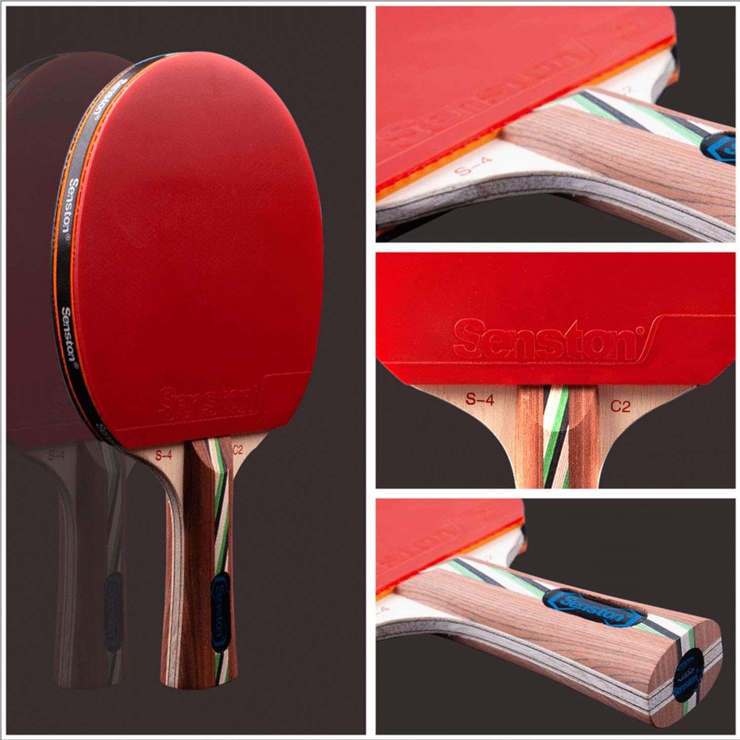 Senston-Ping-Pong-Paddles-Set 2 Player Table Tennis Racket Set with 3 Ping Pong Ball and 1 Portable Bag S3-C3 : Sports & Outdoors