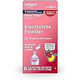 Amazon Basic Care Electrolyte Powder Packets, Strawberry Lemonade, 6 Count (Pack of 1)