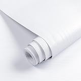 Hode White Wood Vinyl Wrap 30x200cm Self Adhesive Wallpaper Matt